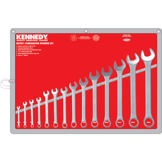 6-32mm CV COMBINATION SPANNER SET 14PC