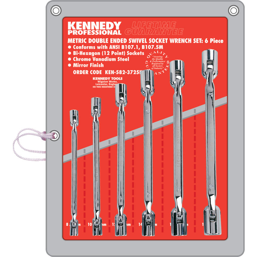 8-19mm DOUBLE ENDED SWIVEL SOCKETSET 6PC