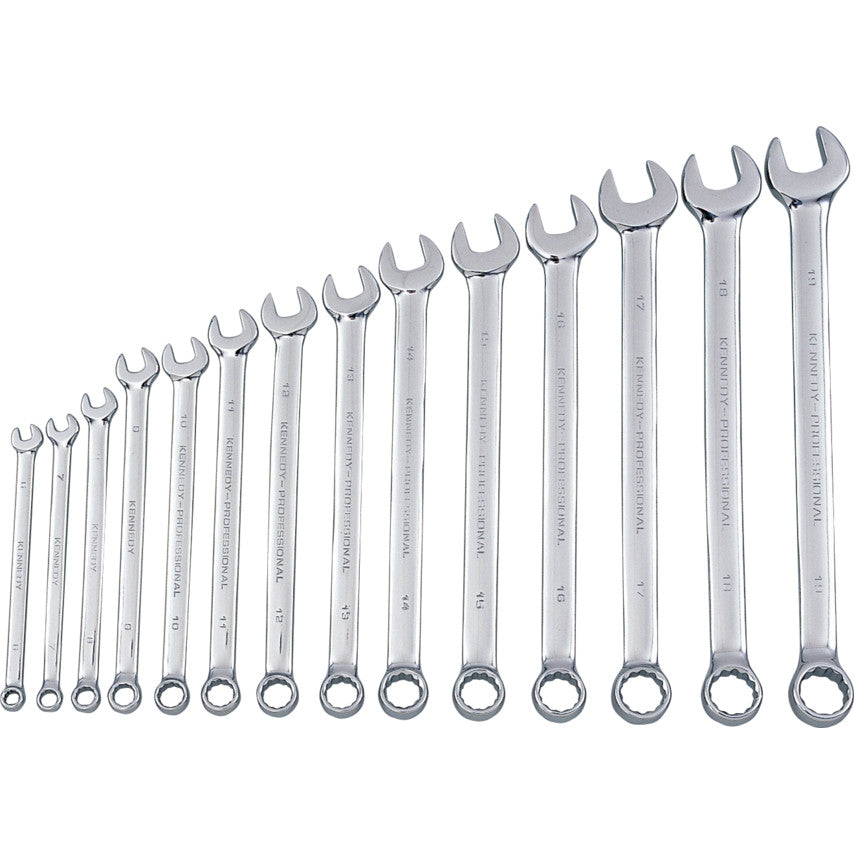 6-19mm OFFSET CV COMBINATIONSPANNER SET 14PC