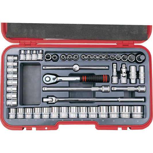 METRIC SOCKET SET 50PC 1/2" SQ DR