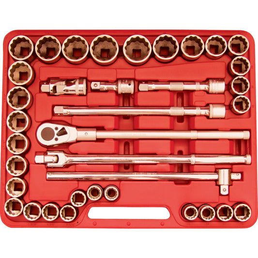 MM/INCH PROFESSIONAL SOCKET SET3/4" SQ DR 36PC