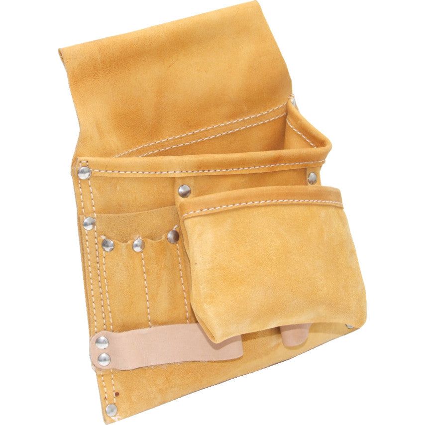 SUEDE LEATHER 7-POCKET 2-LOOP NAIL & TOOL POUCH