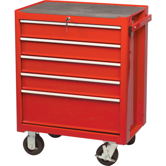 RED 5-DRAWER PROFESSIONALROLLER CABINET