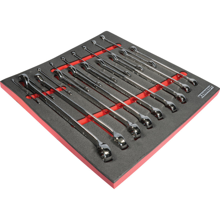 18PCS PROF COMBINATION SPANNERSET WITH FOAM T0691