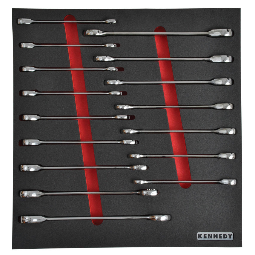 16PCS RATCHETING COMBINATION SETWITH FOAM M1832