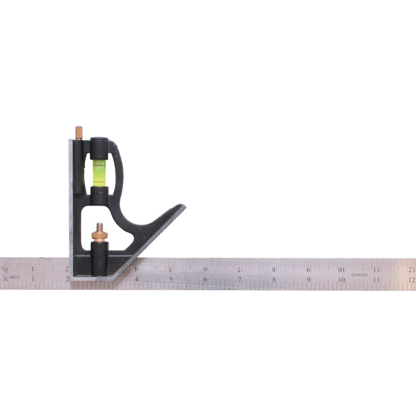 12" DIECAST COMBINATION SQUARE &RULE