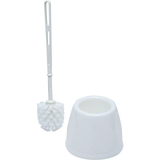 PLASTIC TURKS HEAD TOILETBRUSH HOLDER SET