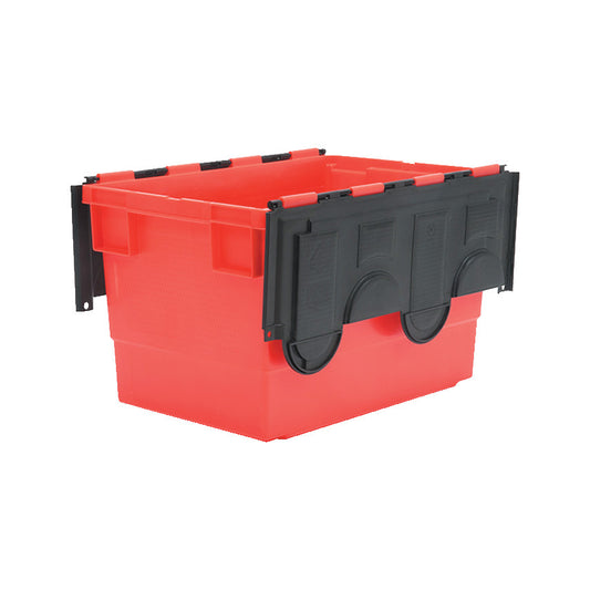 68LTR HD EURO NESTING BIN RED/BLKC/W LID