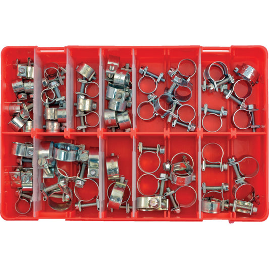 ASSORTED ZINC PLATED MINI CLIPS(NUT & BOLT) 65PC