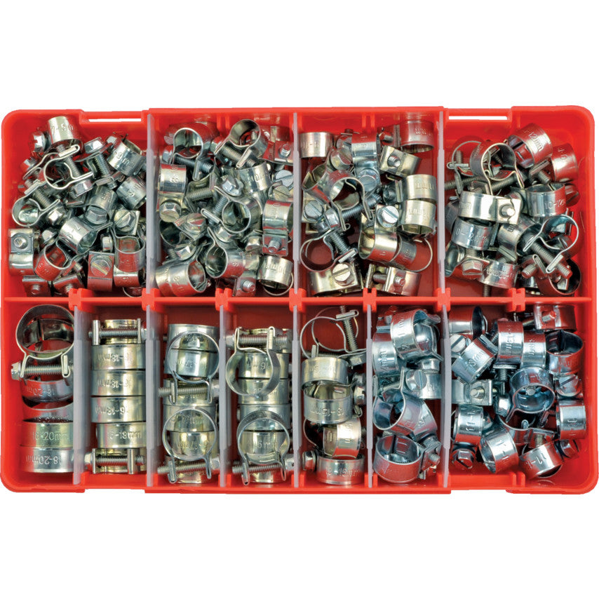 ASSORTED ZINC PLATED MINI CLIPS(NUT & BOLT) 160PC