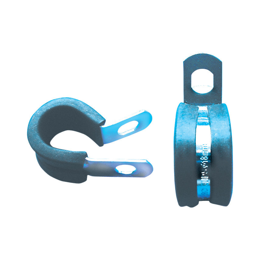 8 มิล ZINC PLATED P-CLIPS RUBBERLINED