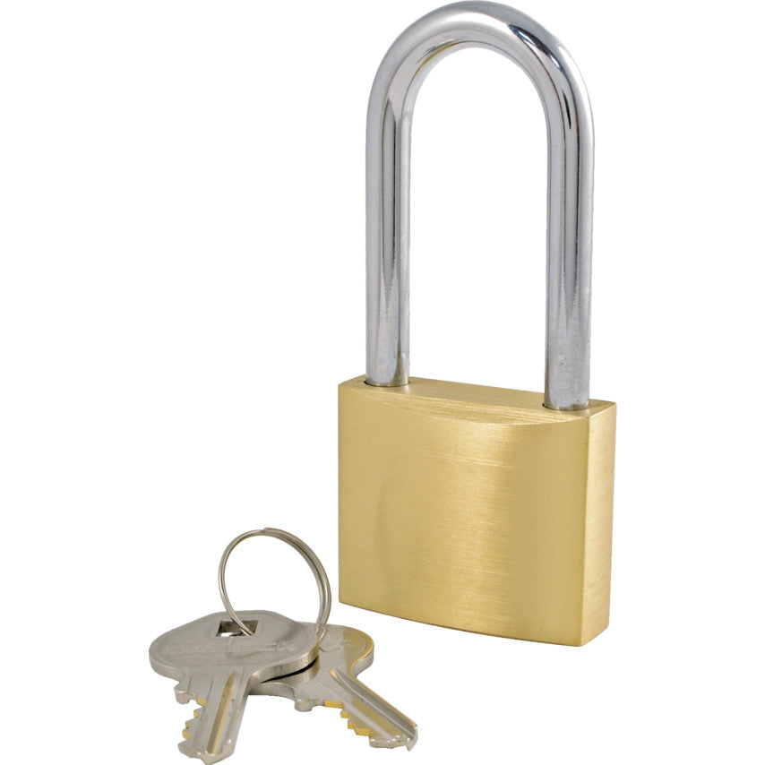 40mm STD BRASS PADLOCK LONG HDNSKLE