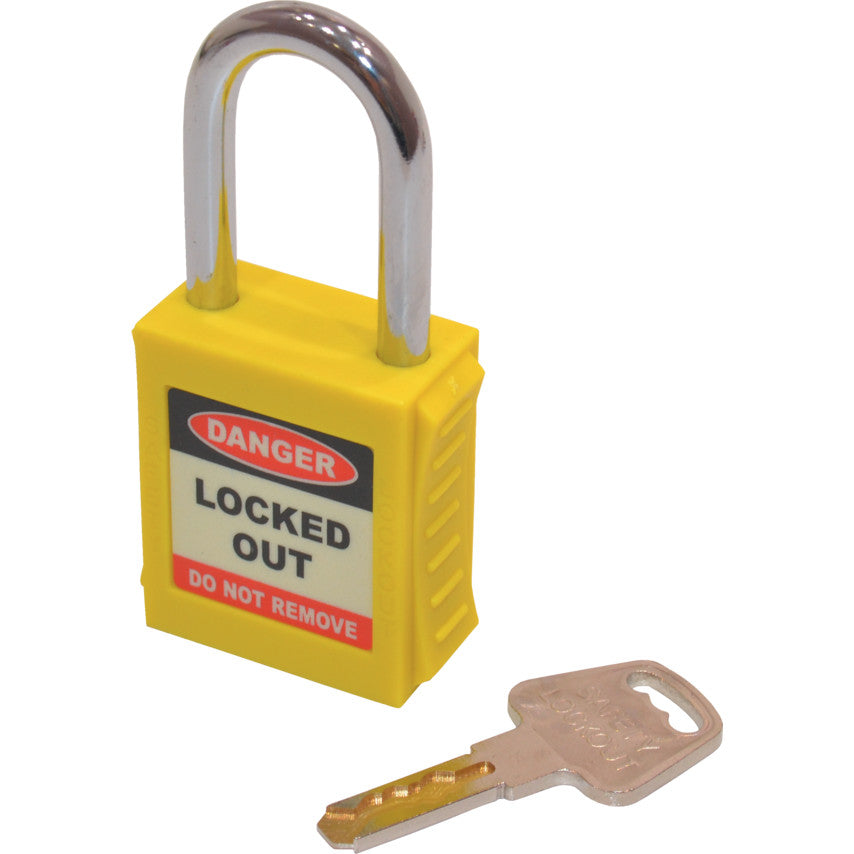 SAFETY PADLOCK KEYED DIFFERENTLYYELLOW