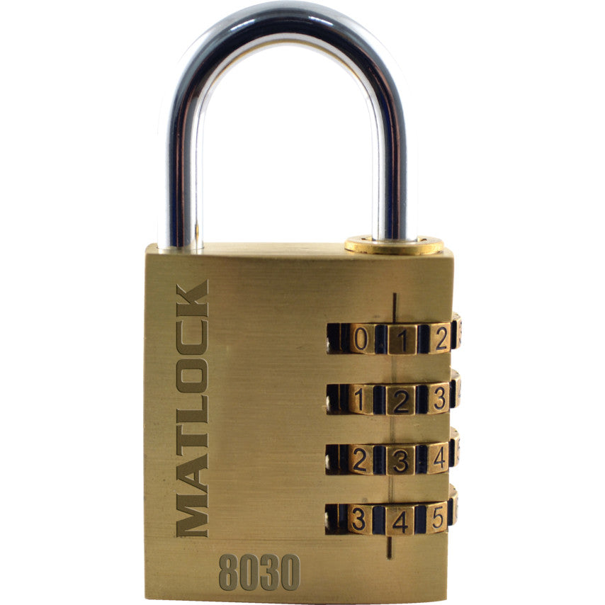 30mm BRASS COMBINATION PADLOCK 3DIALS