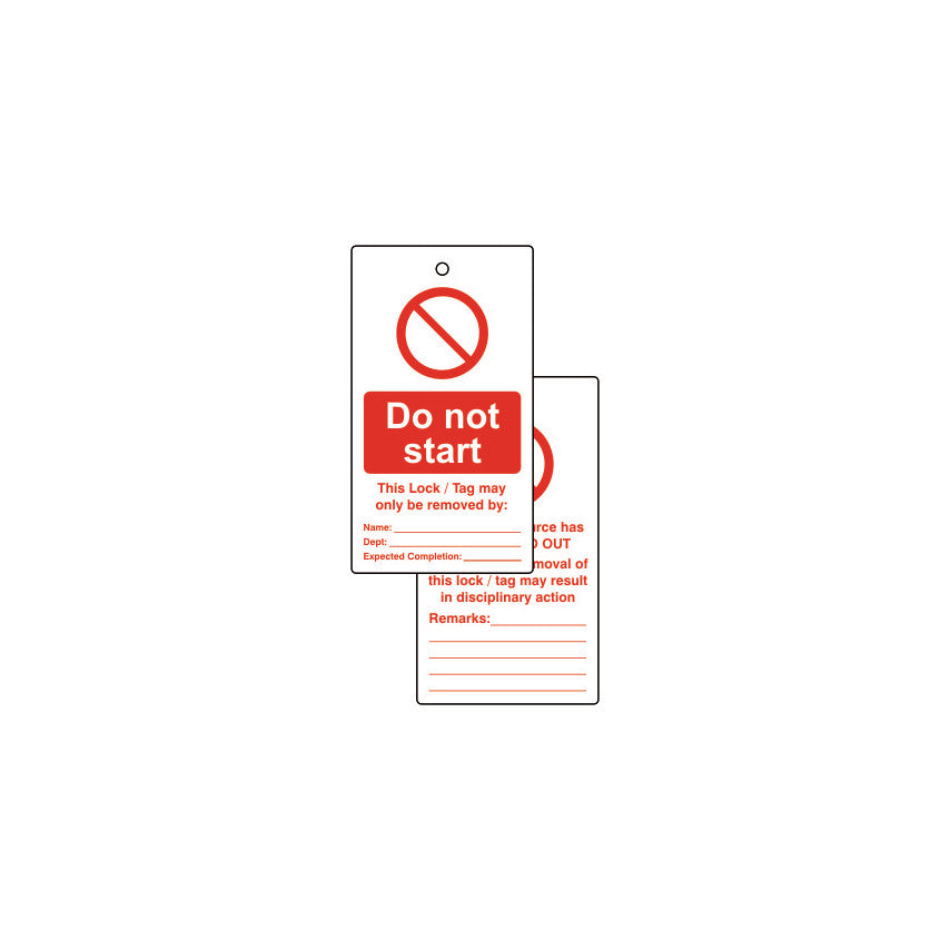 LOCKOUT TAGS DO NOT START (PK-10)