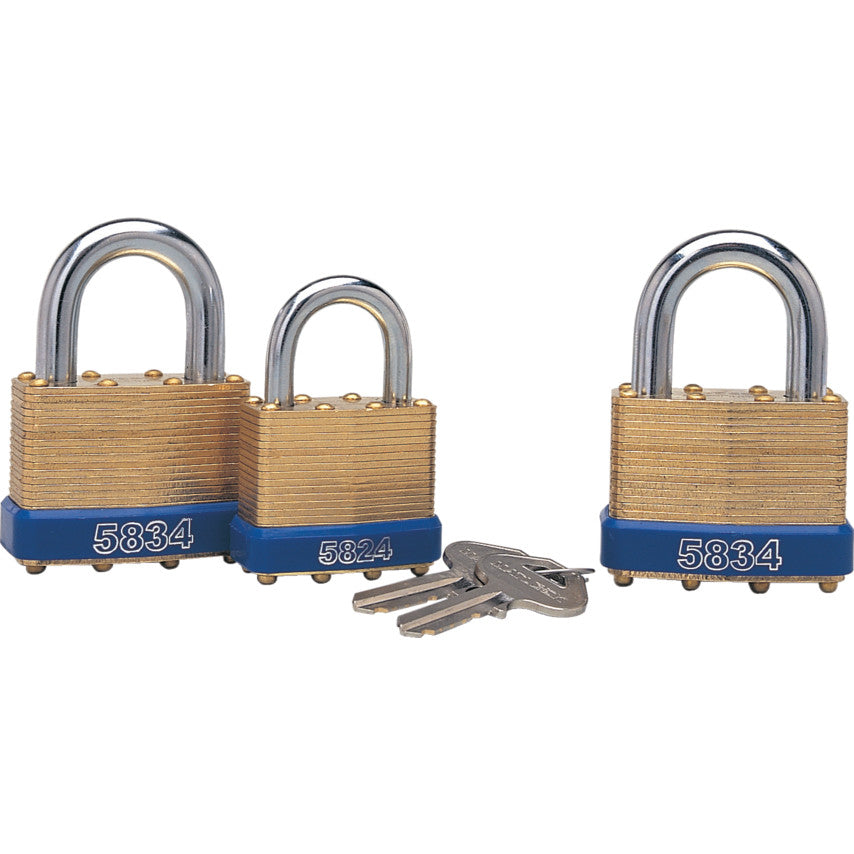 50x25mm LAMINATED PADLOCK BRASSBODY