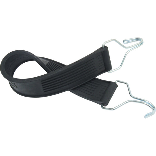 400x40mm BLACK CARGO STRAP C/W 2WIRE HOOKS