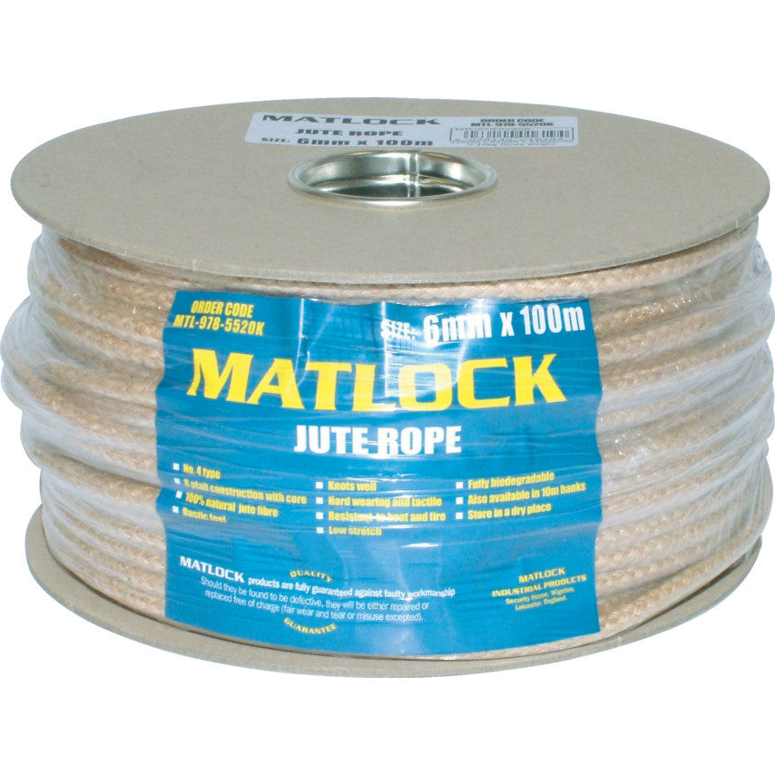 No.4 6 มิล 8PLT NATURAL JUTE SASHCORD 100M REEL