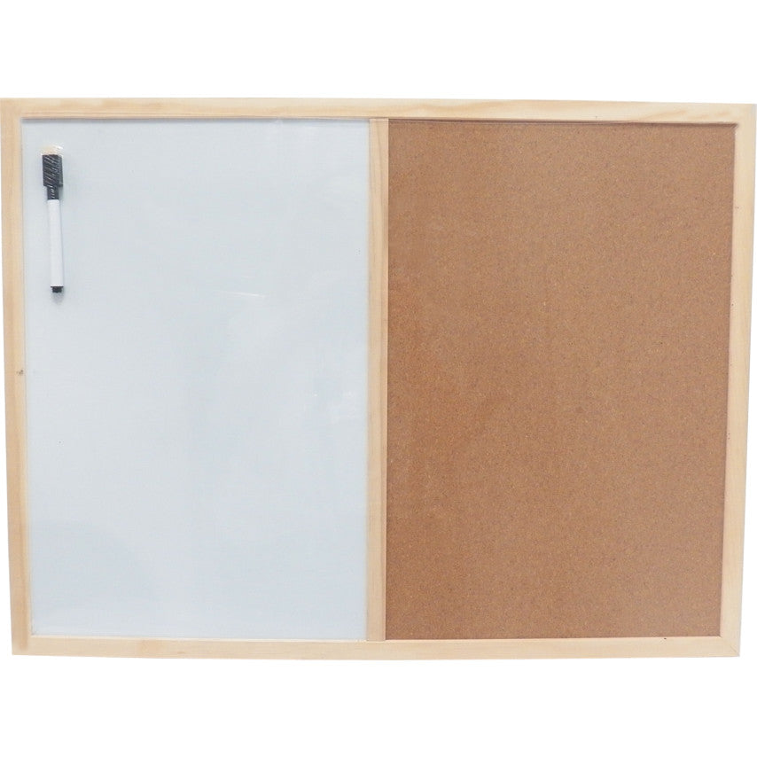 COMBINATION MAG DRYWIPE/CORK BOARD 900x600 มิล WOOD