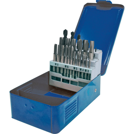 M3-M12 เหล็กไฮสปีด TAP & DRILL SET 28PCE