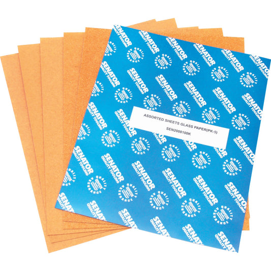 ASSORTED SHEETS GLASS PAPER(PK-5)