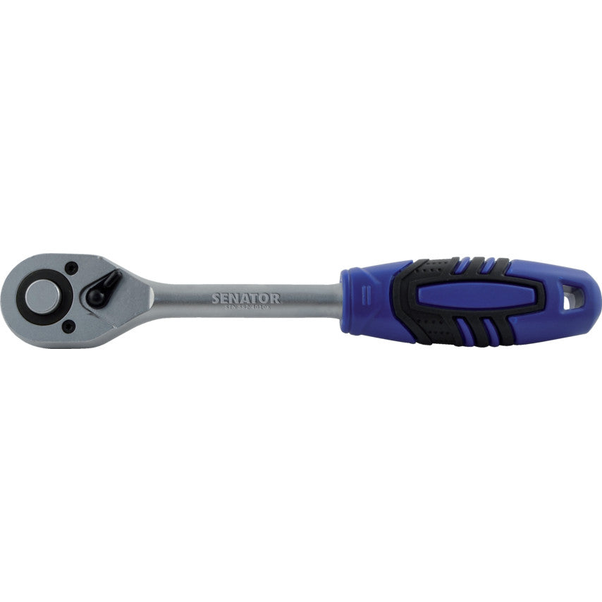 1/4 SQ. DR. Q/R 72T RATCHETHANDLE - RUBBER"