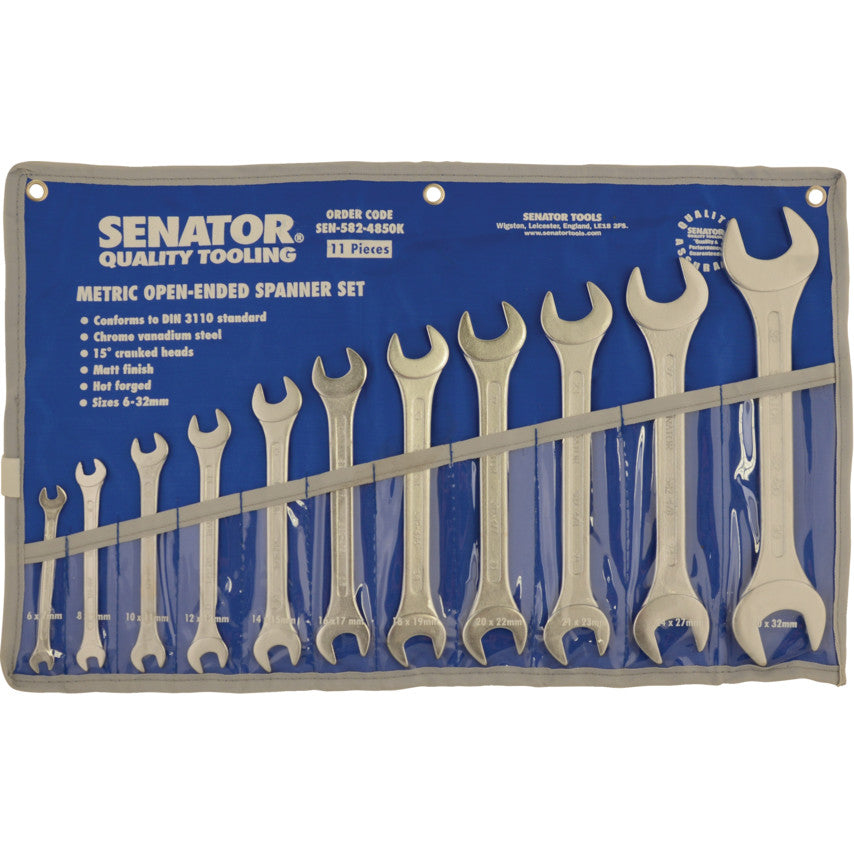 6-32mm CH/VANADIUM O/E SPANNER SET (11PC)