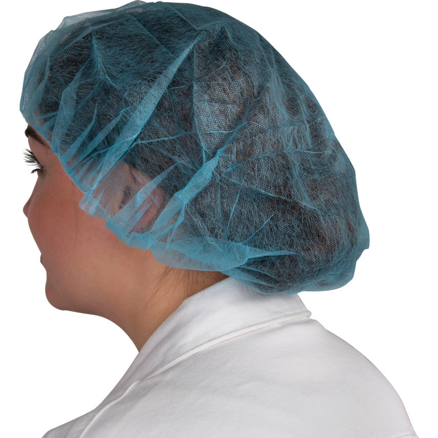 DISPOSABLE BOUFFANT CAP BLUE(PK-100)