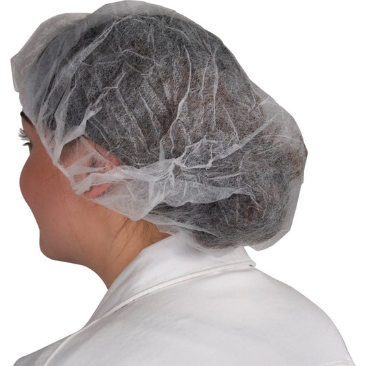 DISPOSABLE BOUFFANT CAP WHITE(PK-100)