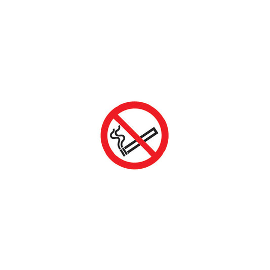NO SMOKING SYMBOL 100x100mm RIGID