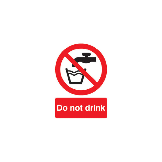 DO NOT DRINK 100x75mm S/ADH