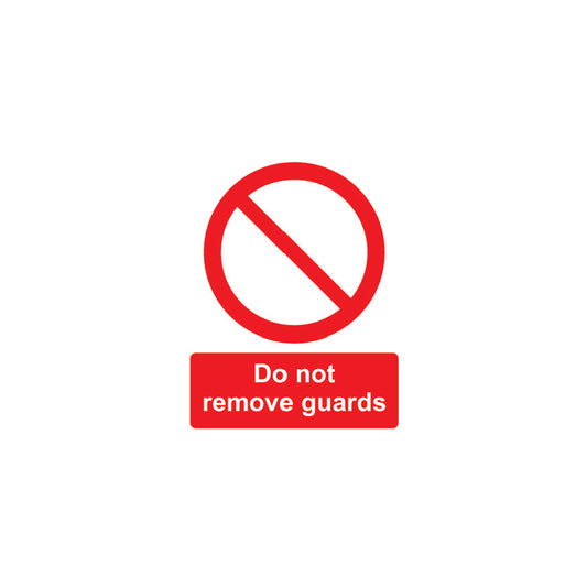 DO NOT REMOVE GUARDS150x300mm S/ADH
