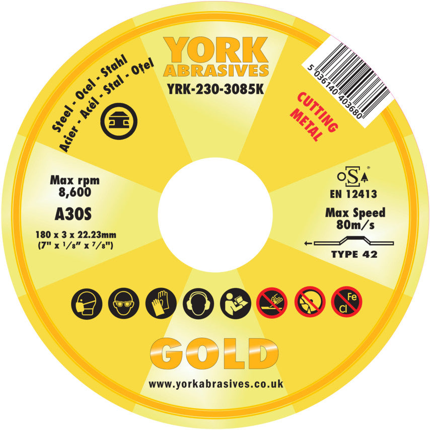 180x3x22.23 มิล A30S DPC CUTTINGDISC