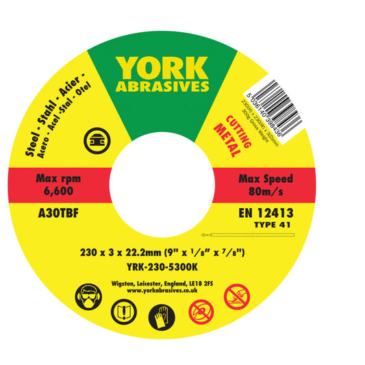 230x3x22.23 A30TBF FLATCUTTING DISC T41